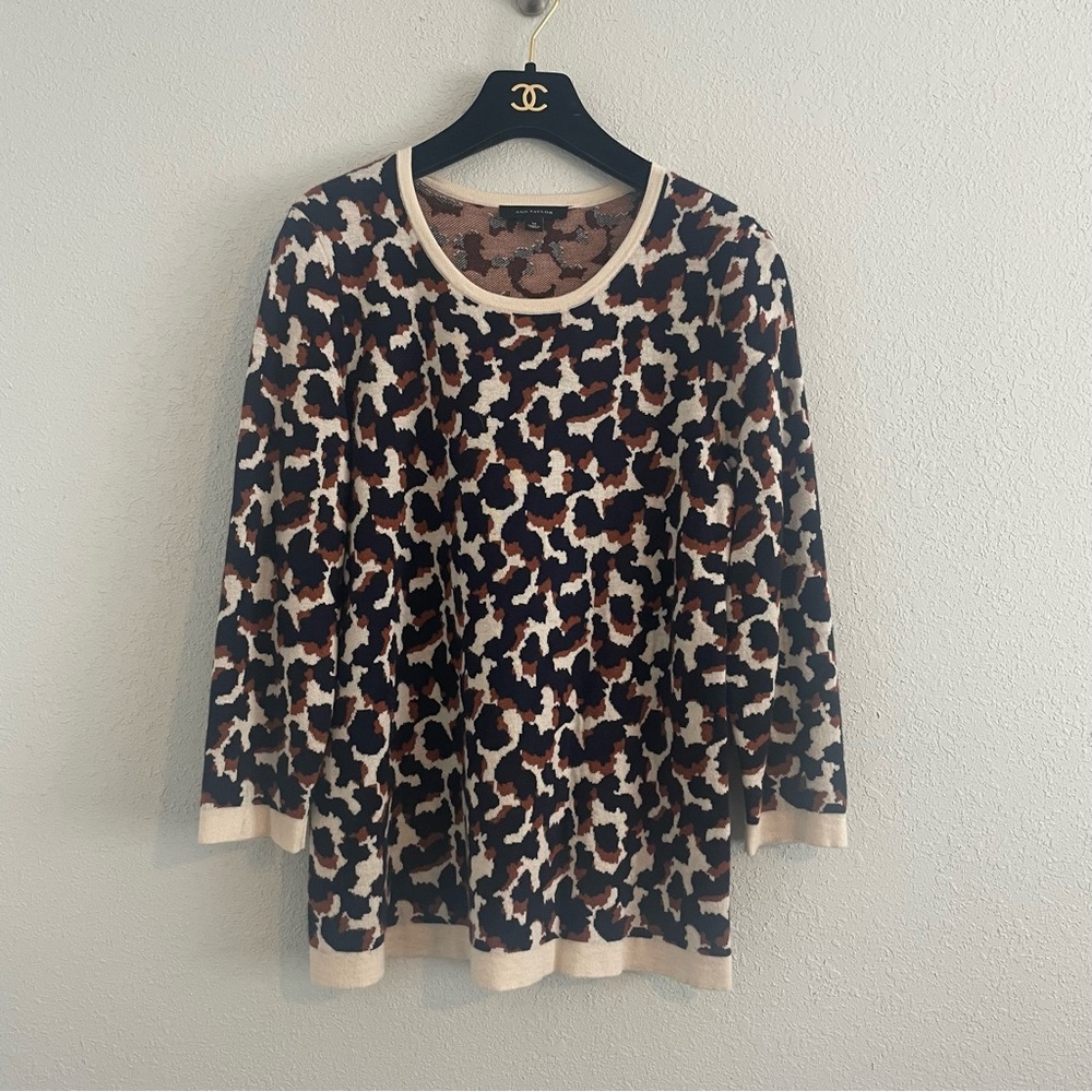 Ann Taylor Leopard Print Sweater